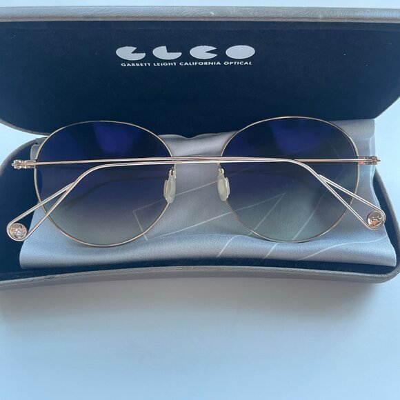 Rare Garrett Leight - Gold Sunglasses, Olive Gradient T54 - Perfect Unworn - Picture 4 of 5